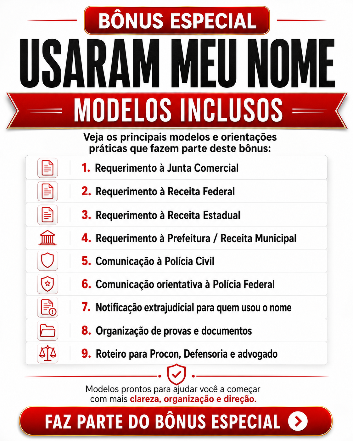 Bônus Especial - Usaram Meu Nome - Modelos Inclusos