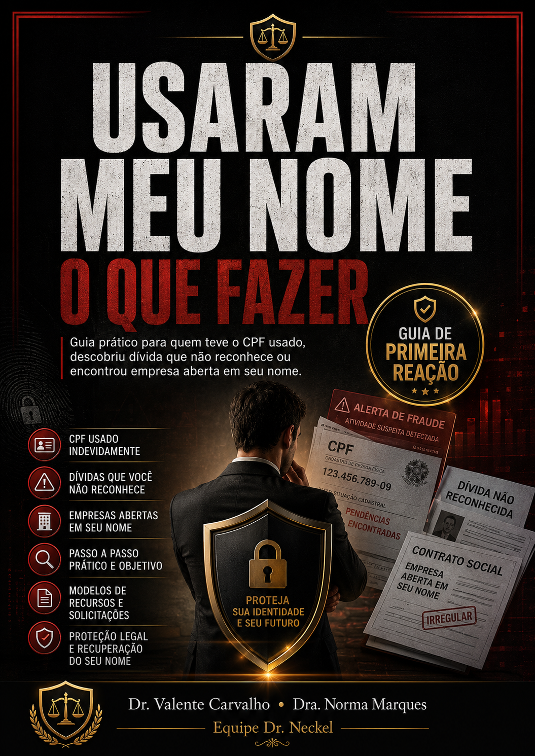 Capa do guia Usaram Meu Nome — O Que Fazer