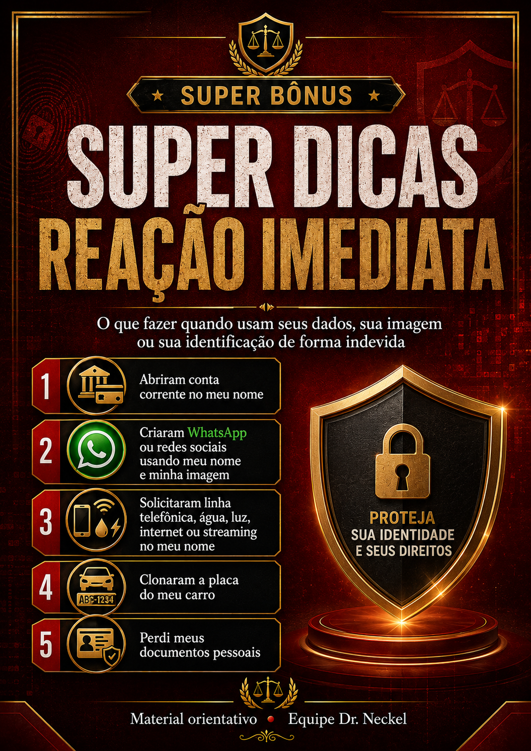 Capa do super bônus Super Dicas - Reação Imediata